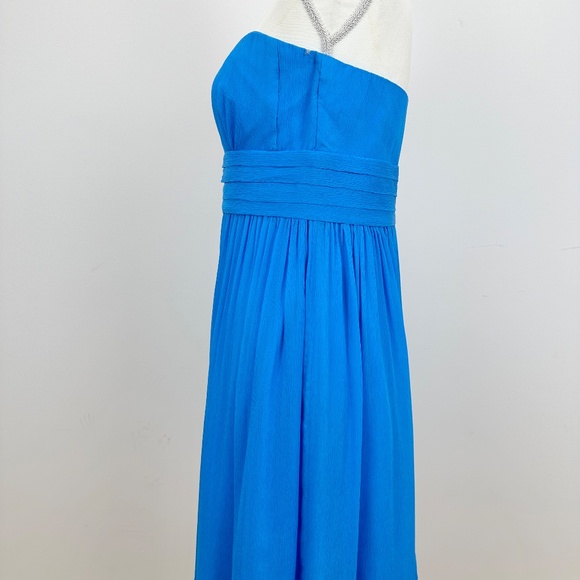 J. Crew Silk Chiffon Dress Size 8 Cocktail Strapless Knee Length Sleeveless. - Picture 7 of 10